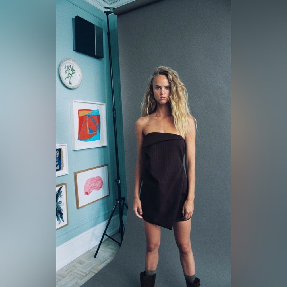 Zara strapless mini dress